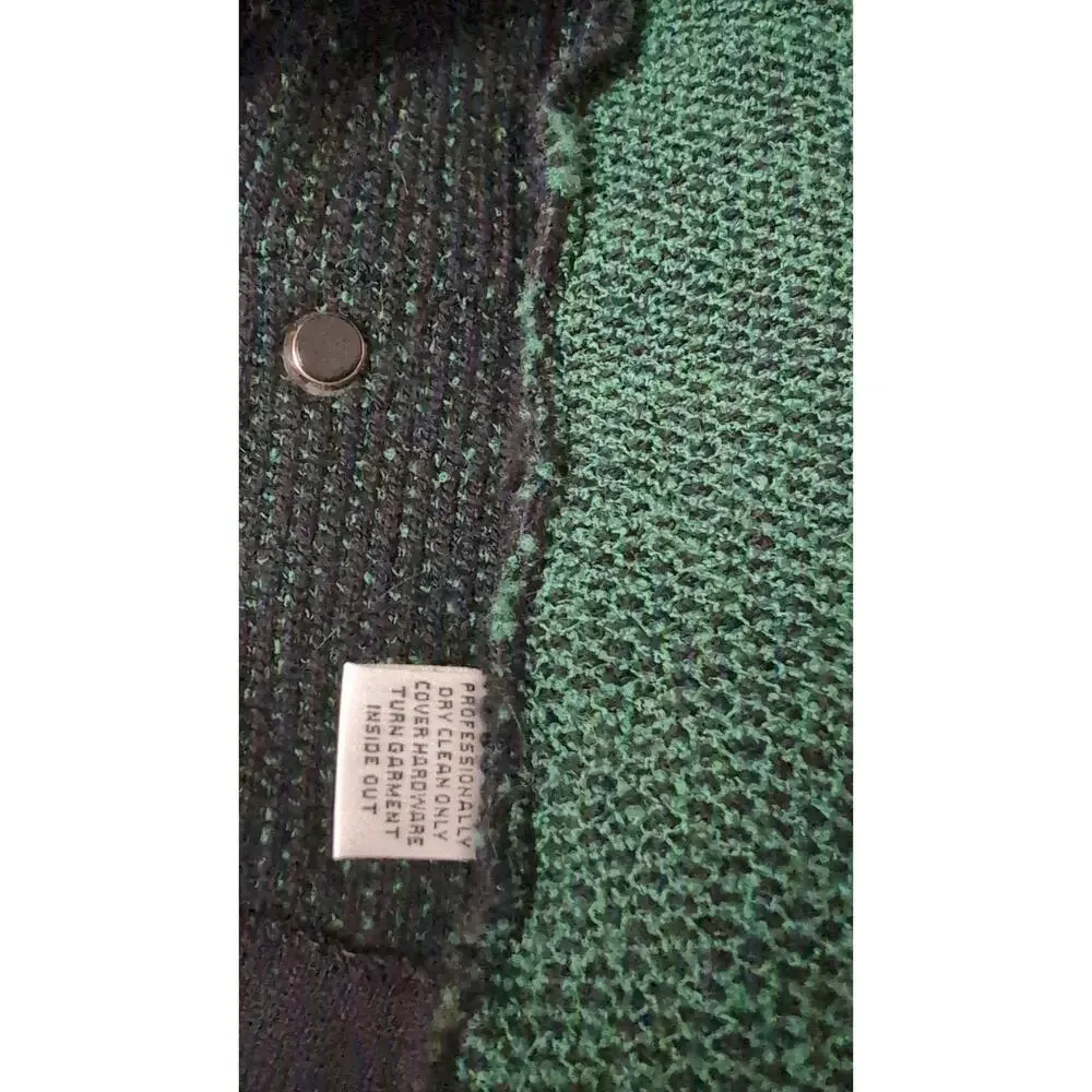 St John Santana Knit Blazer Green Gold Button Preppy Luxury Career Jacket - Picture 11 of 11